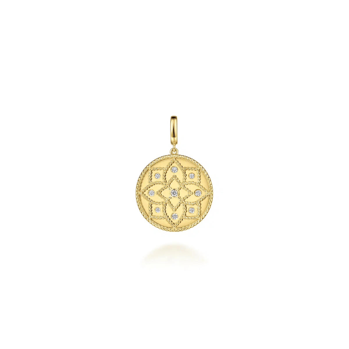 Gabriel & Co. Bujukan and Diamond Medallion Pendant PT6600Y45JJ