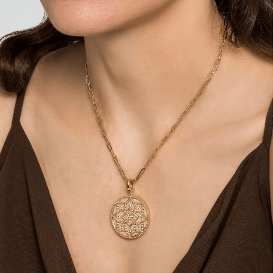 Gabriel & Co. Bujukan and Diamond Medallion Pendant PT6600Y45JJ