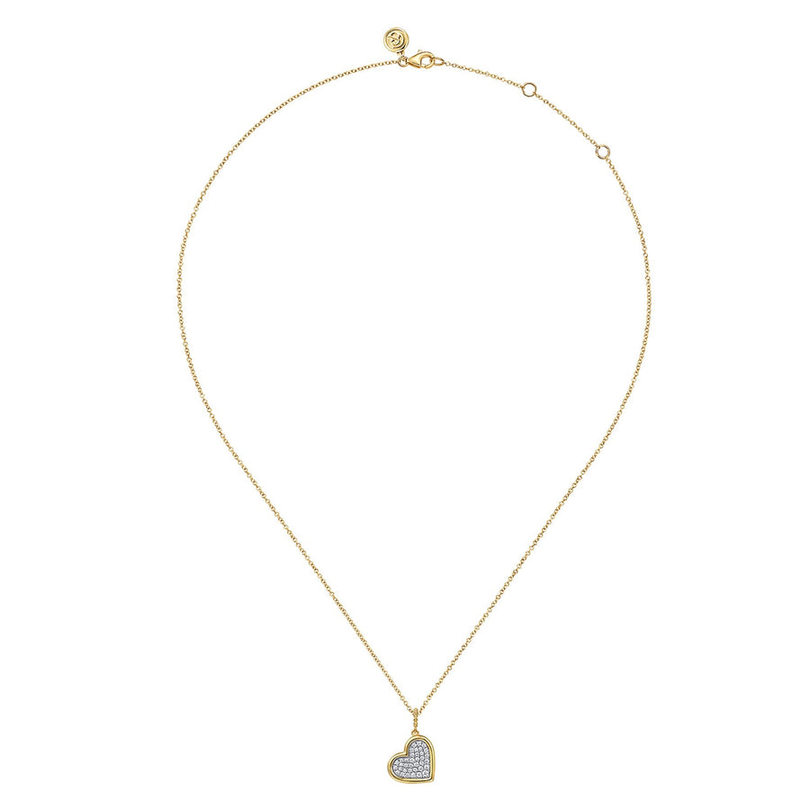 Gabriel & Co. Bujukan and Diamond Pave Heart Pendant Necklace - NK7992M45JJ