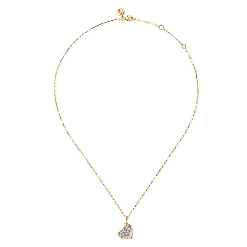 Gabriel & Co. Bujukan and Diamond Pave Heart Pendant Necklace-Gabriel & Co. Bujukan and Diamond Pave Heart Pendant Necklace - NK7992M45JJ