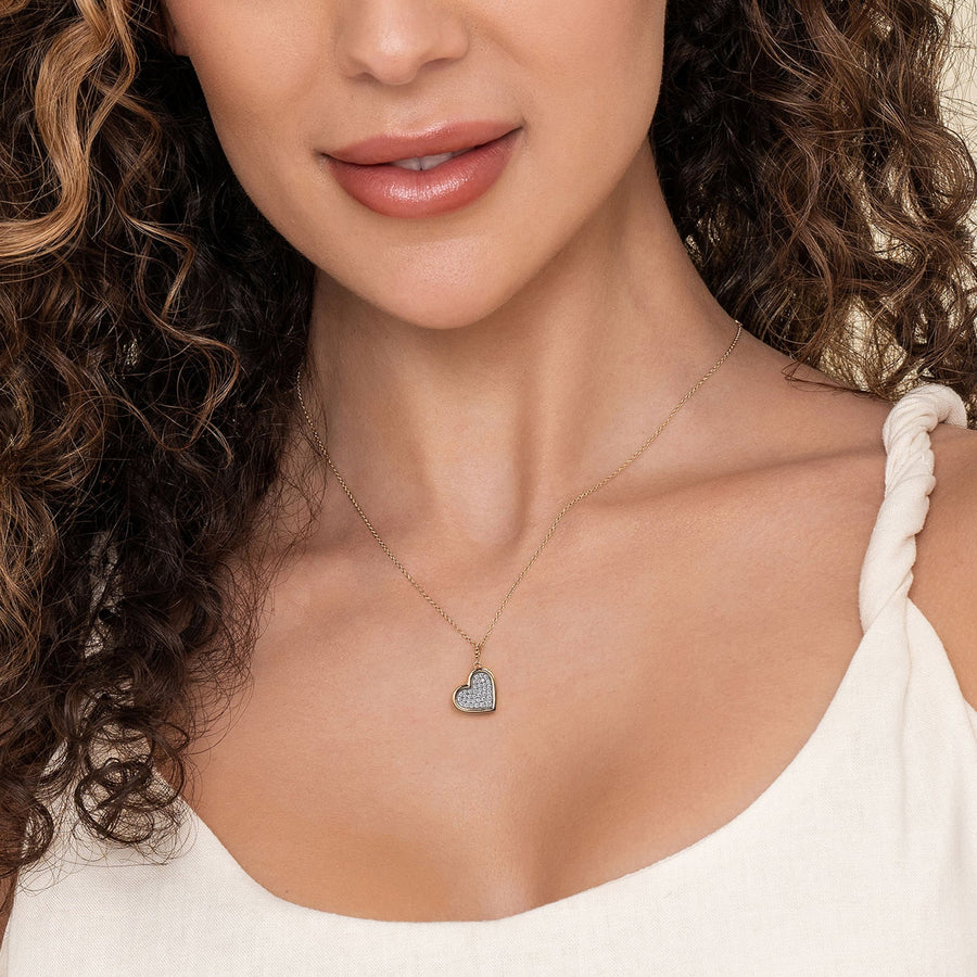 Gabriel & Co. Bujukan and Diamond Pave Heart Pendant Necklace - NK7992M45JJ