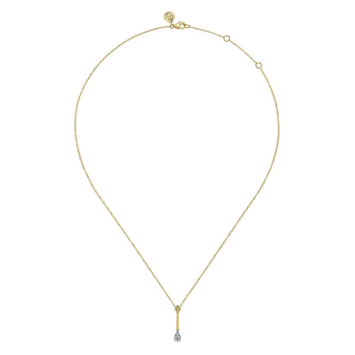 Gabriel & Co. Bujukan and Diamond Teardrop Pendant Necklace - NK8001M45JJ