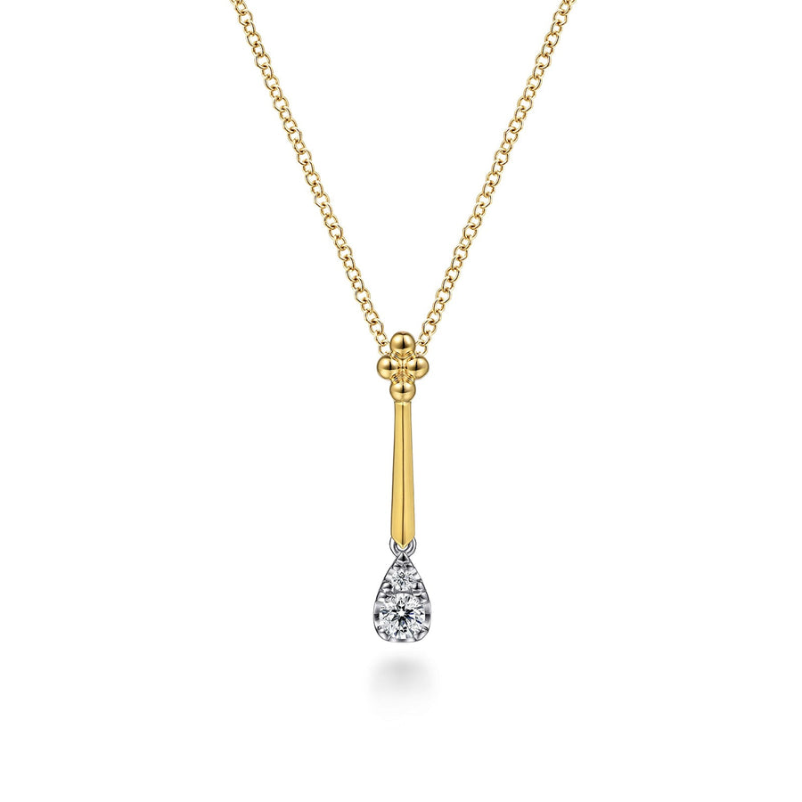 Gabriel & Co. Bujukan and Diamond Teardrop Pendant Necklace - NK8001M45JJ
