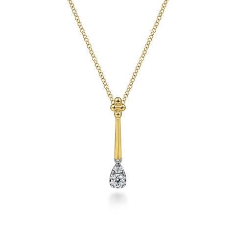 Gabriel & Co. Bujukan and Diamond Teardrop Pendant Necklace-Gabriel & Co. Bujukan and Diamond Teardrop Pendant Necklace - NK8001M45JJ