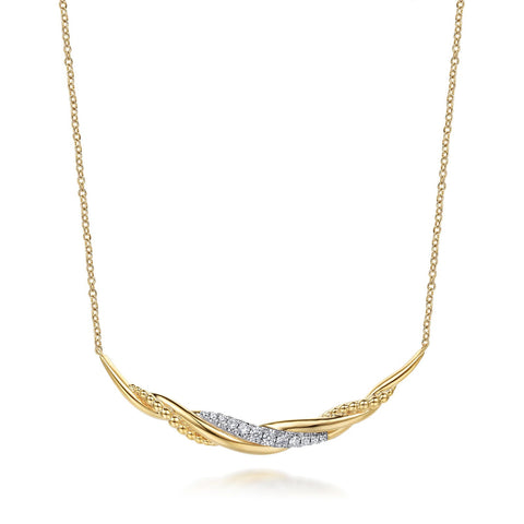 Gabriel & Co. Bujukan and Diamond Twisted Bar Necklace-Gabriel & Co. Bujukan and Diamond Twisted Bar Necklace - NK8002Y45JJ