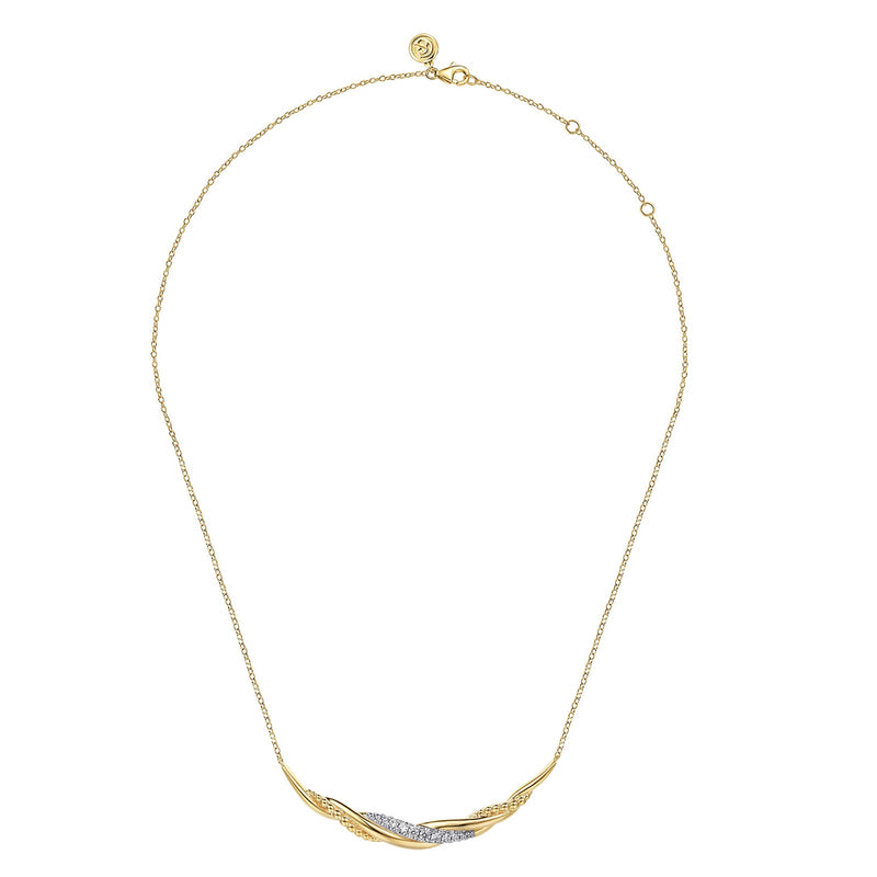 Gabriel & Co. Bujukan and Diamond Twisted Bar Necklace-Gabriel & Co. Bujukan and Diamond Twisted Bar Necklace - NK8002Y45JJ