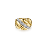 Gabriel & Co. Bujukan and Diamond Twisted Wide Band Ring-Gabriel & Co. Bujukan and Diamond Twisted Wide Band Ring - LR52926Y45JJ