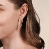 Gabriel & Co. Bujukan and Graduating Diamond Classic Hoop Earrings-Gabriel & Co. Bujukan and Graduating Diamond Classic Hoop Earrings - EG15314M45JJ