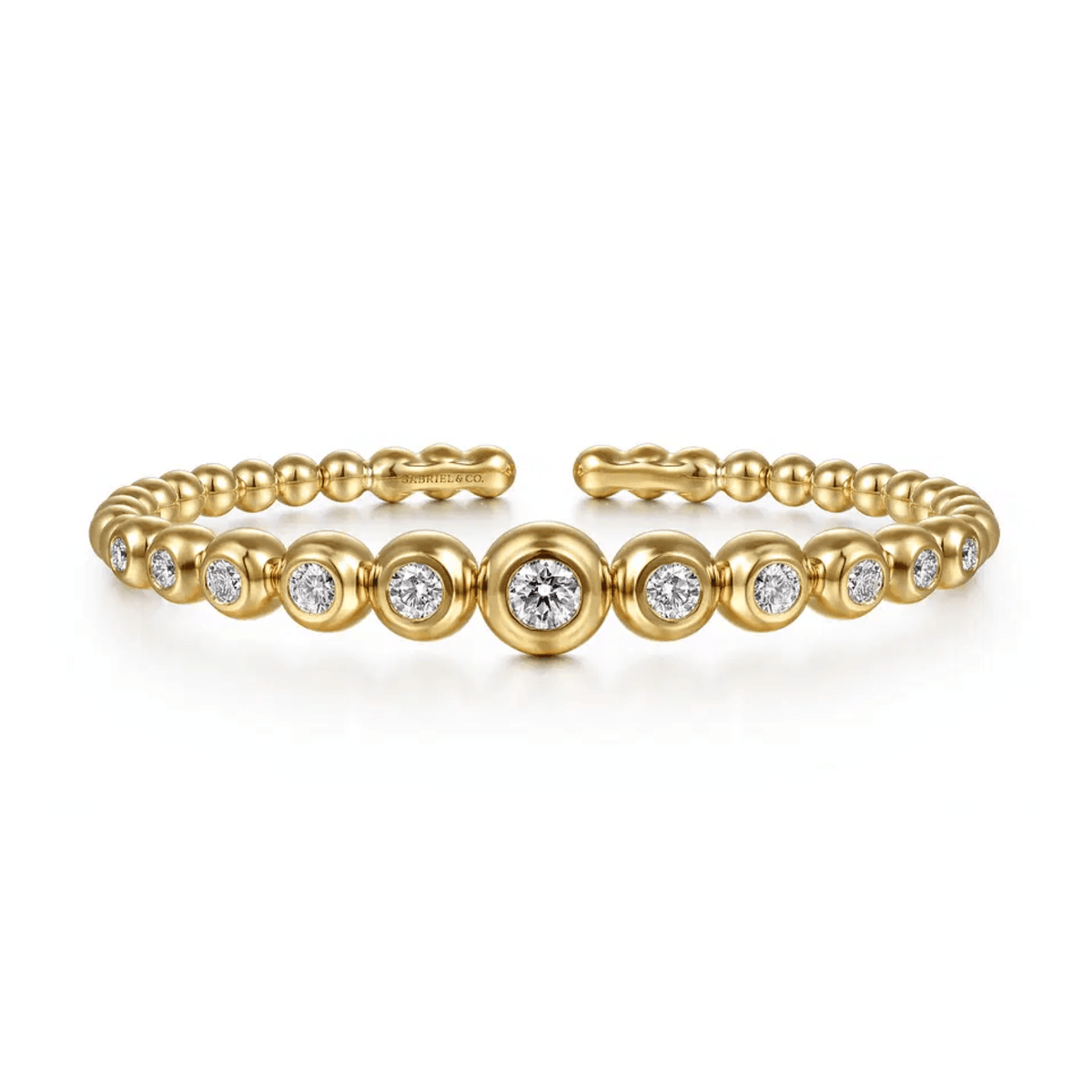 Gabriel & Co. Bujukan and Graduating Diamond Split Bangle Bracelet - BG5124 - 62Y45JJ