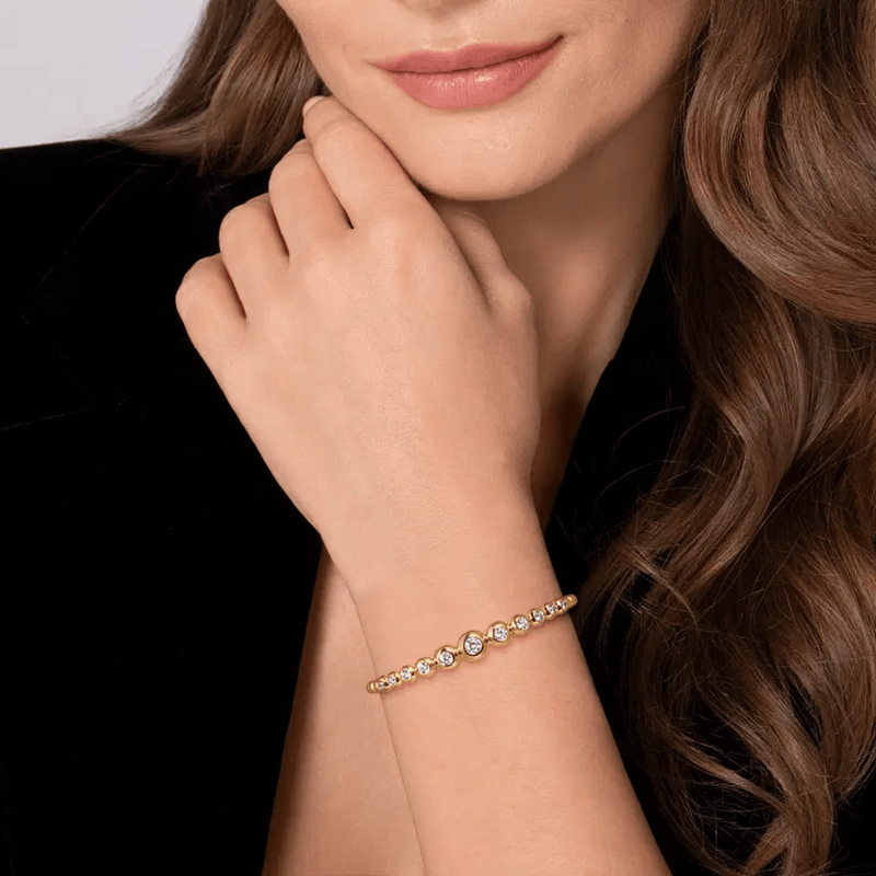 Gabriel & Co. Bujukan and Graduating Diamond Bangle Bracelet with Lock-Gabriel & Co. Bujukan and Graduating Diamond Split Bangle Bracelet - BG5124 - 62Y45JJ