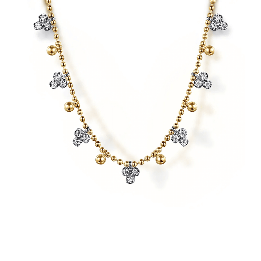 Gabriel & Co. Bujukan Beads and Diamond Droplet Necklace - NK7793M45JJ