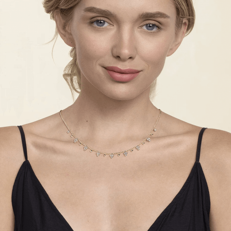 Gabriel & Co. Bujukan Beads and Diamond Droplet Necklace - NK7793M45JJ