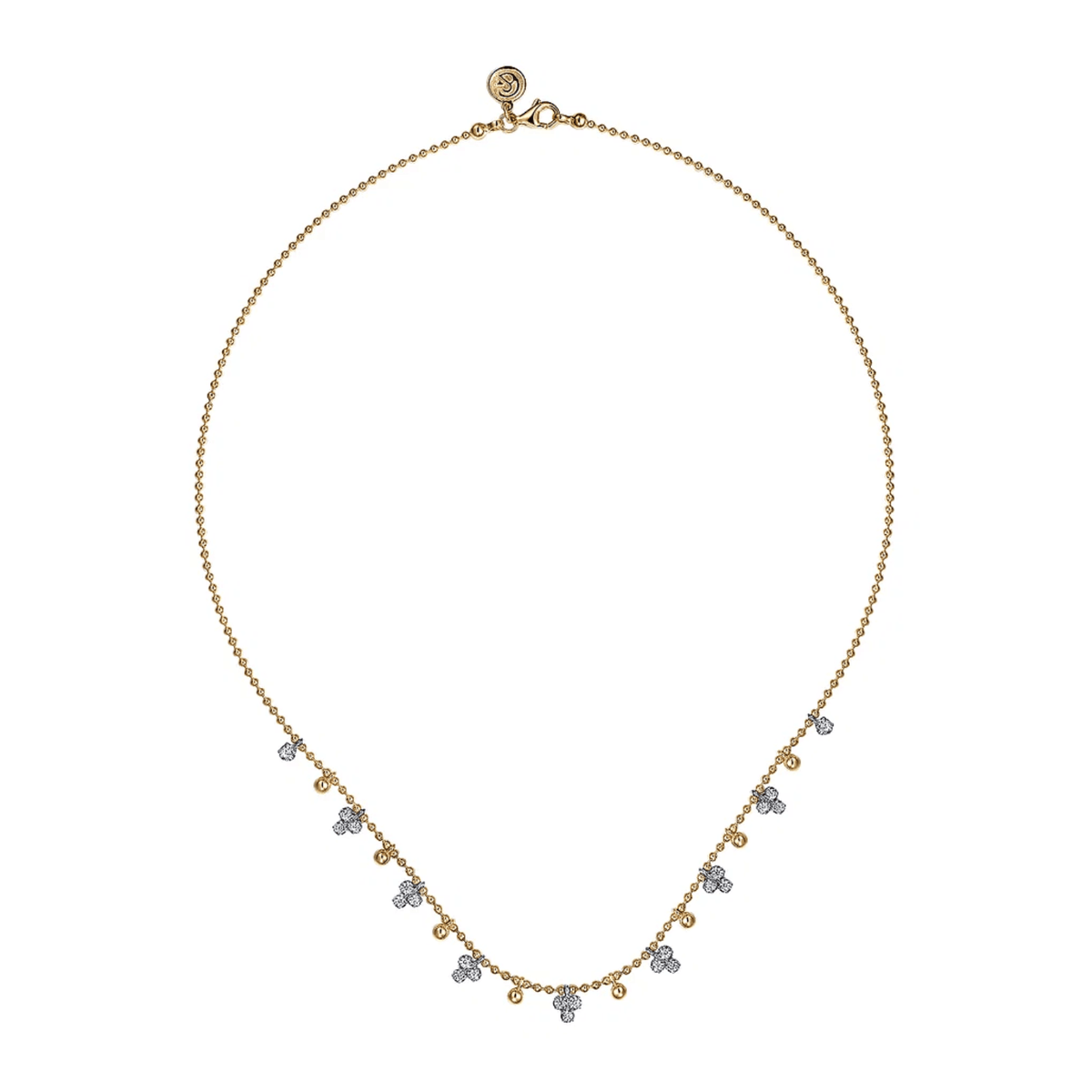 Gabriel & Co. Bujukan Beads and Diamond Droplet Necklace - NK7793M45JJ