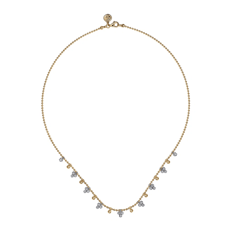Gabriel & Co. Bujukan Beads and Diamond Droplet Necklace - NK7793M45JJ