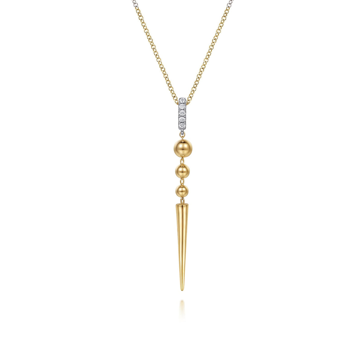 Gabriel & Co. Bujukan Bullet and Diamond Drop Necklace - NK8085M45JJ