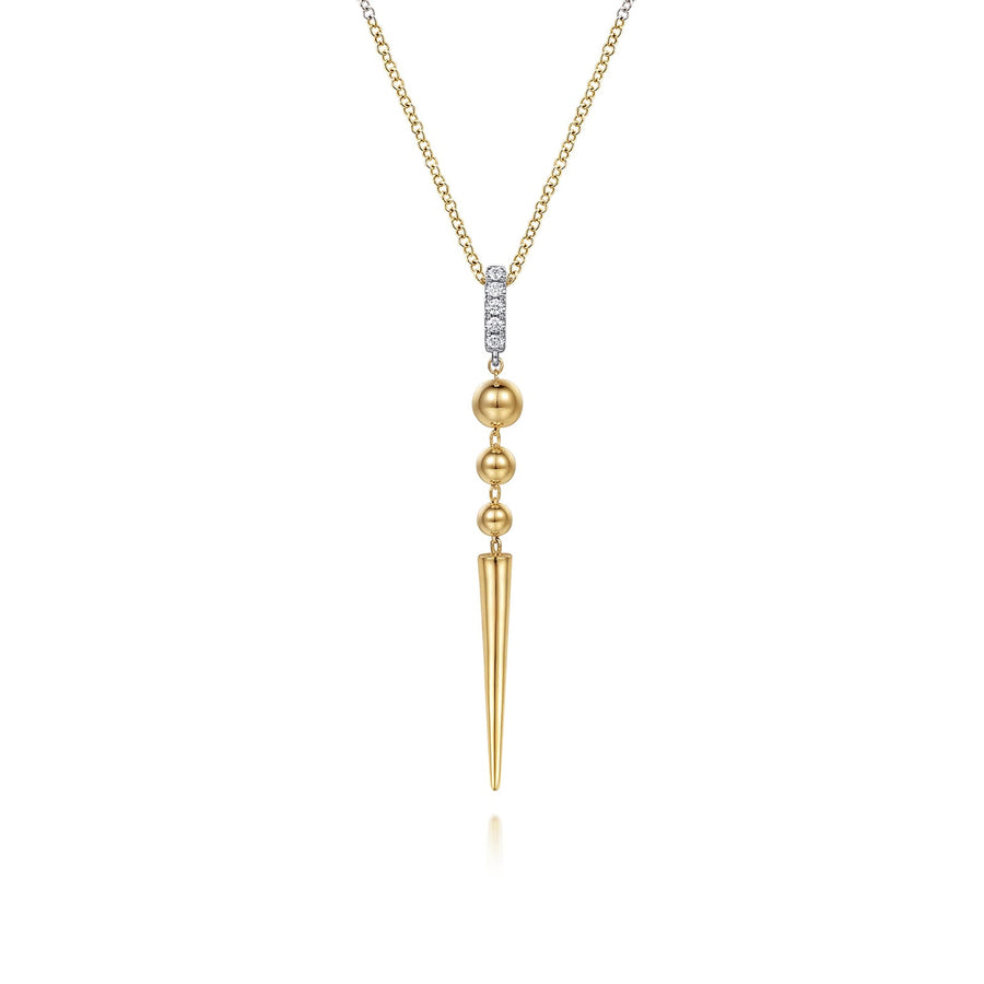 Gabriel & Co. Bujukan Bullet and Diamond Drop Necklace - NK8085M45JJ