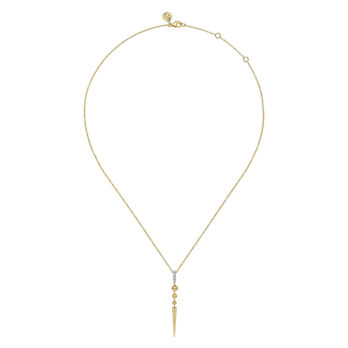 Gabriel & Co. Bujukan Bullet and Diamond Drop Necklace - NK8085M45JJ