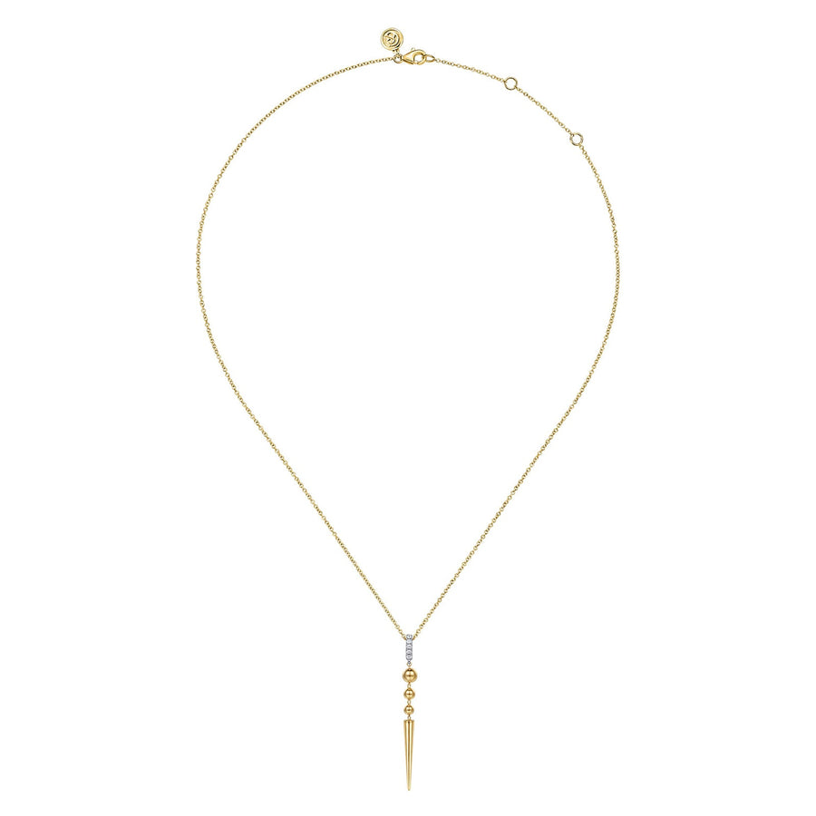 Gabriel & Co. Bujukan Bullet and Diamond Drop Necklace - NK8085M45JJ
