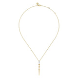 Gabriel & Co. Bujukan Bullet and Diamond Drop Necklace-Gabriel & Co. Bujukan Bullet and Diamond Drop Necklace - NK8085M45JJ