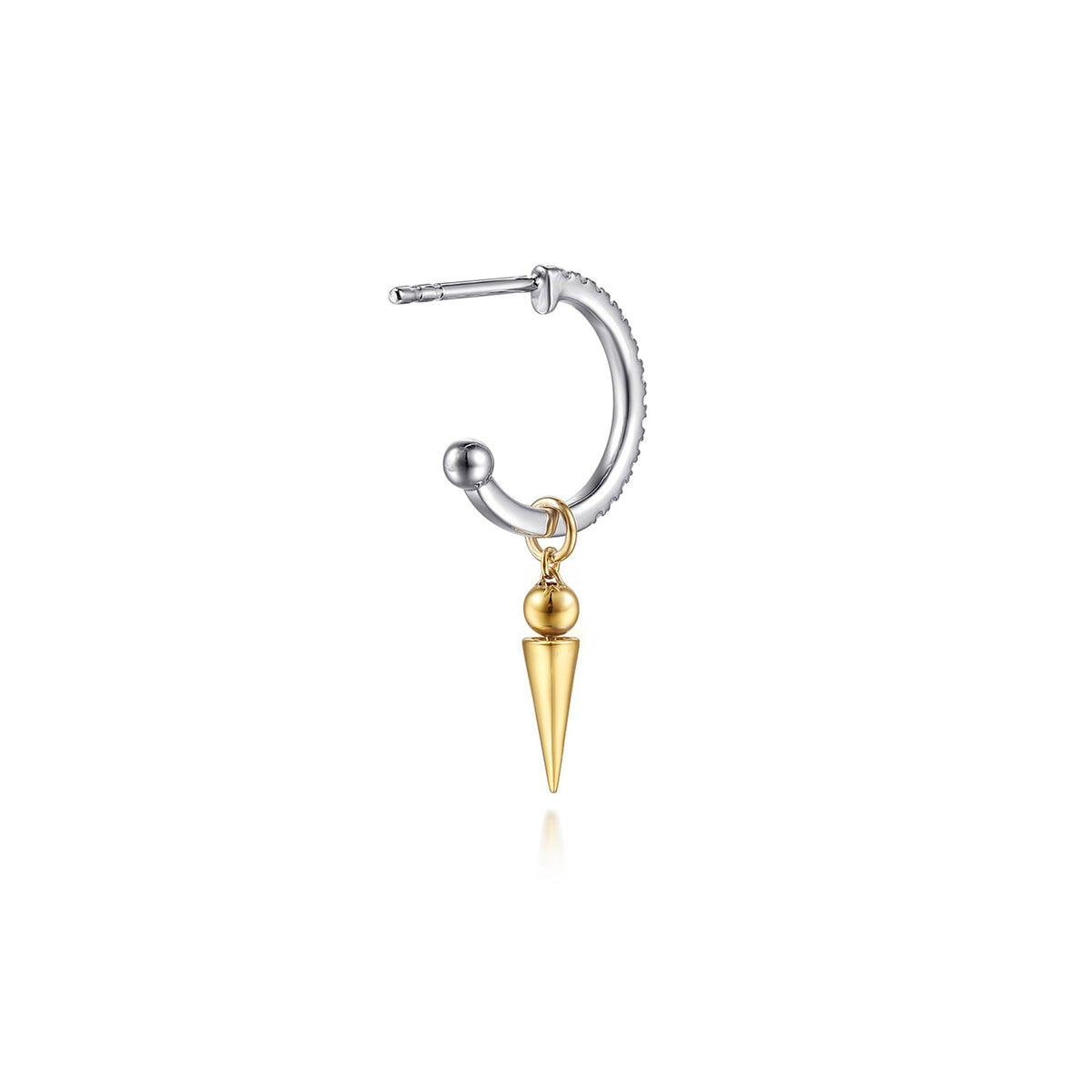 Gabriel & Co. Bujukan Bullet and Diamond Huggie Drop Earrings - EG15582M45JJ