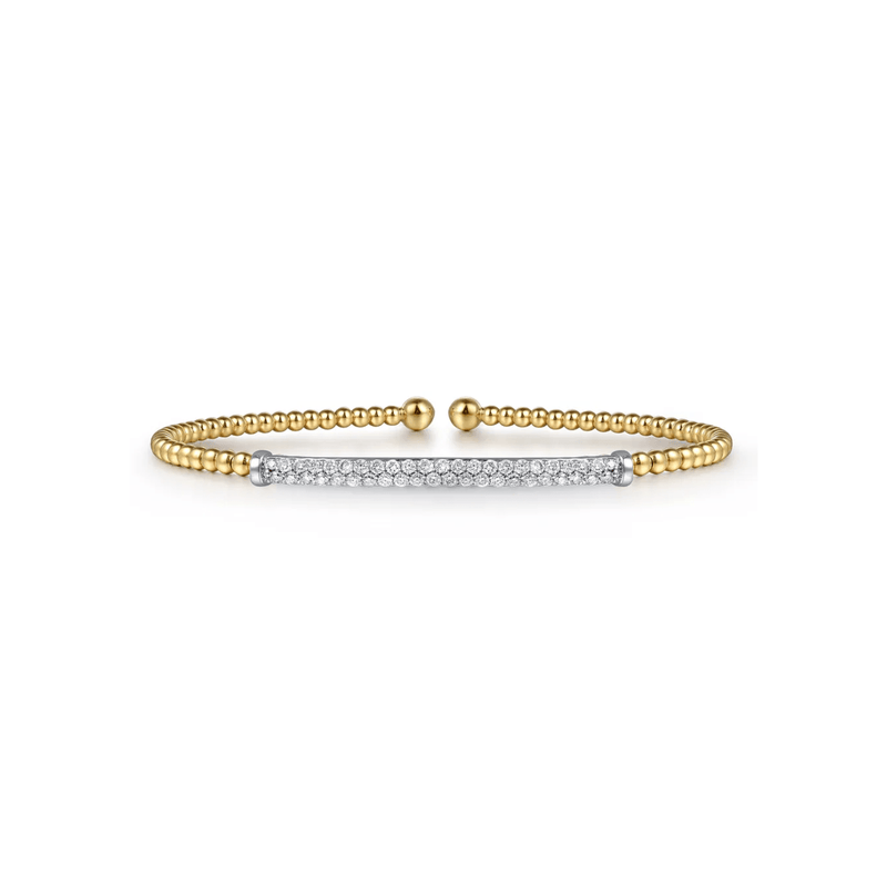 Gabriel & Co. Bujukan Diamond Bar Split Bangle with Lock-Gabriel & Co. Bujukan Diamond Bar Split Bangle BG4262-62Y45JJ