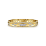 Gabriel & Co. Bujukan Diamond Chevron Pattern Bangle Bracelet-Gabriel & Co. Bujukan Diamond Chevron Pattern Bangle Bracelet - BG5021 - 6Y45JJ