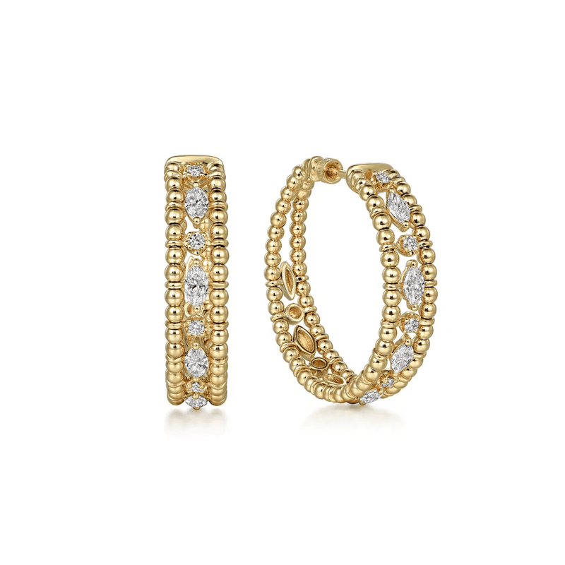 Gabriel & Co. Bujukan Diamond Classic Hoop Earrings-Gabriel & Co. Bujukan Diamond Classic Hoop Earrings - EG15051Y44JJ