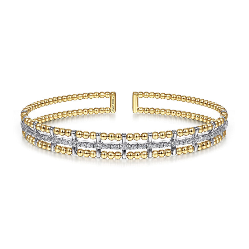 Gabriel & Co. Bujukan Diamond Cuff Bangle-Gabriel & Co. Bujukan Diamond Cuff Bangle - BG4323 - 57M45JJ