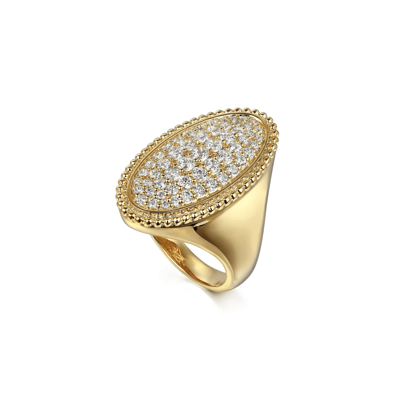 Gabriel & Co. Bujukan Diamond Elongated Oval Signet Ring-Gabriel & Co. Bujukan Diamond Elongated Oval Signet Ring - LR52463Y45JJ