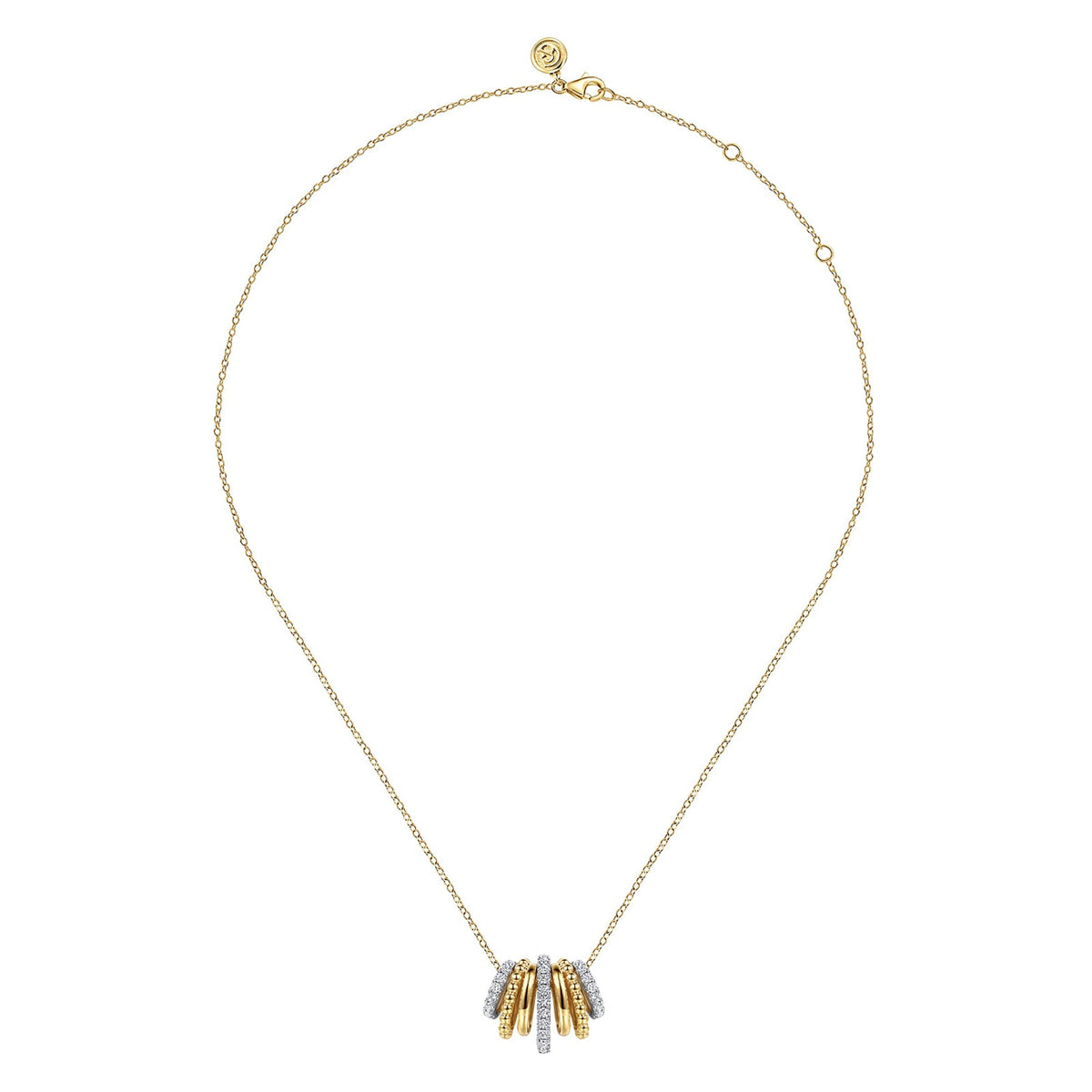 Gabriel & Co. Bujukan Diamond Multi Row Pendant Necklace - NK7962M45JJ