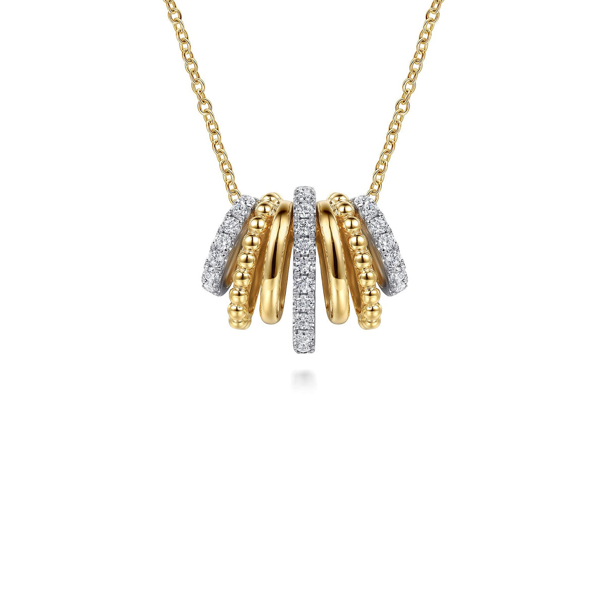 Gabriel & Co. Bujukan Diamond Multi Row Pendant Necklace - NK7962M45JJ