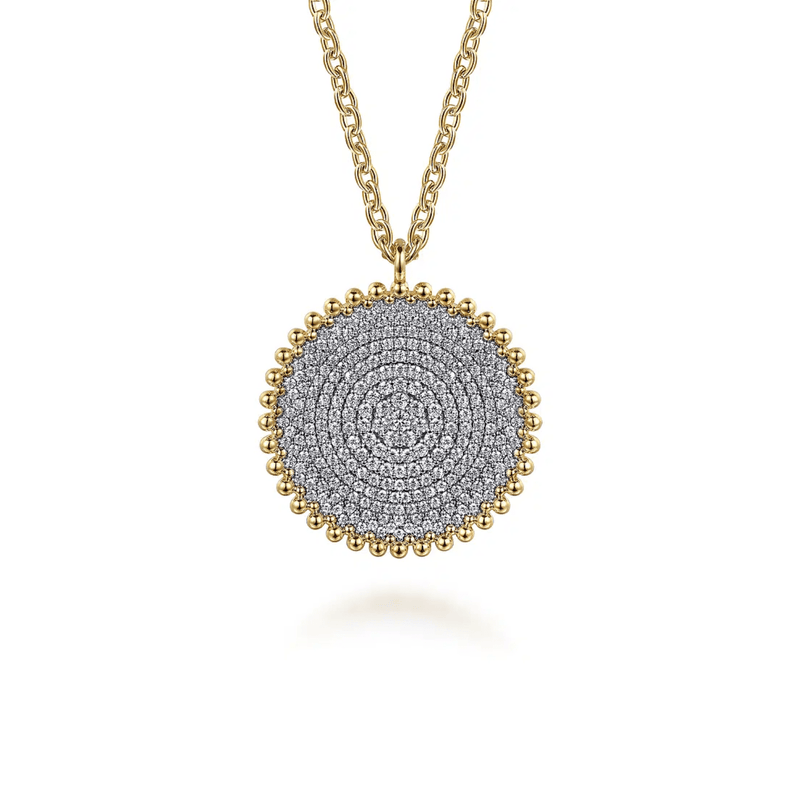 Gabriel & Co. Bujukan Diamond Pave Medallion Pendant Necklace-Gabriel & Co. Bujukan Diamond Pave Medallion Pendant Necklace - NK7707Y45JJ