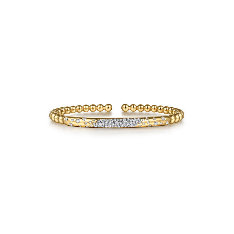 Gabriel & Co. Bujukan Pave Diamond Bangle Bracelet with Lock BG5085-62Y45JJ.LOCK