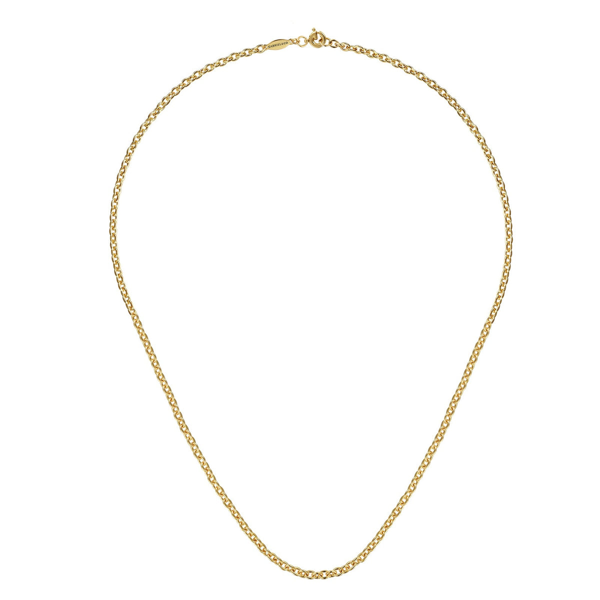 Gabriel & Co. Cable Chain Necklace with Taggant Logo - NC1003-18Y4JJJ