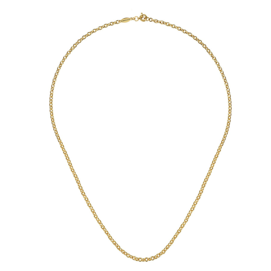 Gabriel & Co. Cable Chain Necklace with Taggant Logo - NC1003-18Y4JJJ
