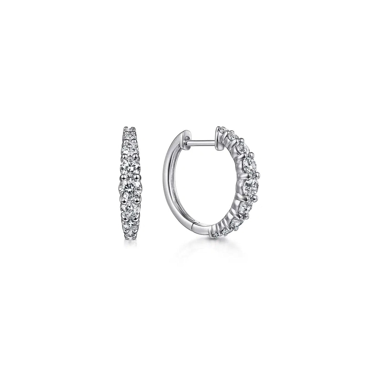 Gabriel & Co. Classic Diamond Huggies 15mm - EG13647W45JJ