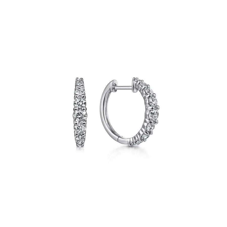 Gabriel & Co. Classic Diamond Huggies 15mm - EG13647W45JJ