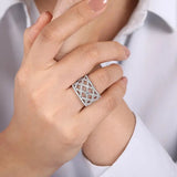 Gabriel & Co. Cutout Diamond Wide Band Ring-Gabriel & Co. Cutout Diamond Wide Band Ring - LR51993W45JJ.S950