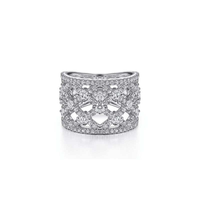 Gabriel & Co. Cutout Diamond Wide Band Ring-Gabriel & Co. Cutout Diamond Wide Band Ring - LR51993W45JJ.S950