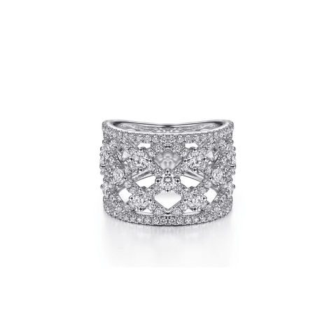 Gabriel & Co. Cutout Diamond Wide Band Ring-Gabriel & Co. Cutout Diamond Wide Band Ring - LR51993W45JJ.S950