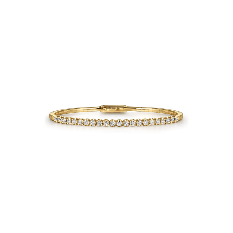 Gabriel & Co. Demure Gold Diamond Bangle-Gabriel & Co. Demure Gold Diamond Bangle BG3975-62Y45JJ