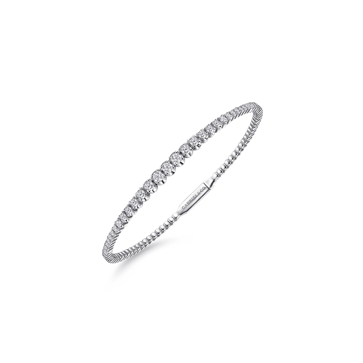 Gabriel & Co. Demure Gold Diamond Bangle BG4431-62W45JJ