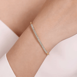 Gabriel & Co. Demure Gold Two Row Diamond Bangle-Gabriel & Co. Demure Gold Two Row Diamond Bangle BG4009-62Y45JJ