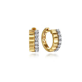 Gabriel & Co. Diamond and Diamond Cut Huggie Earrings-Gabriel & Co. Diamond and Diamond Cut Huggie Earrings - EG15339M45JJ