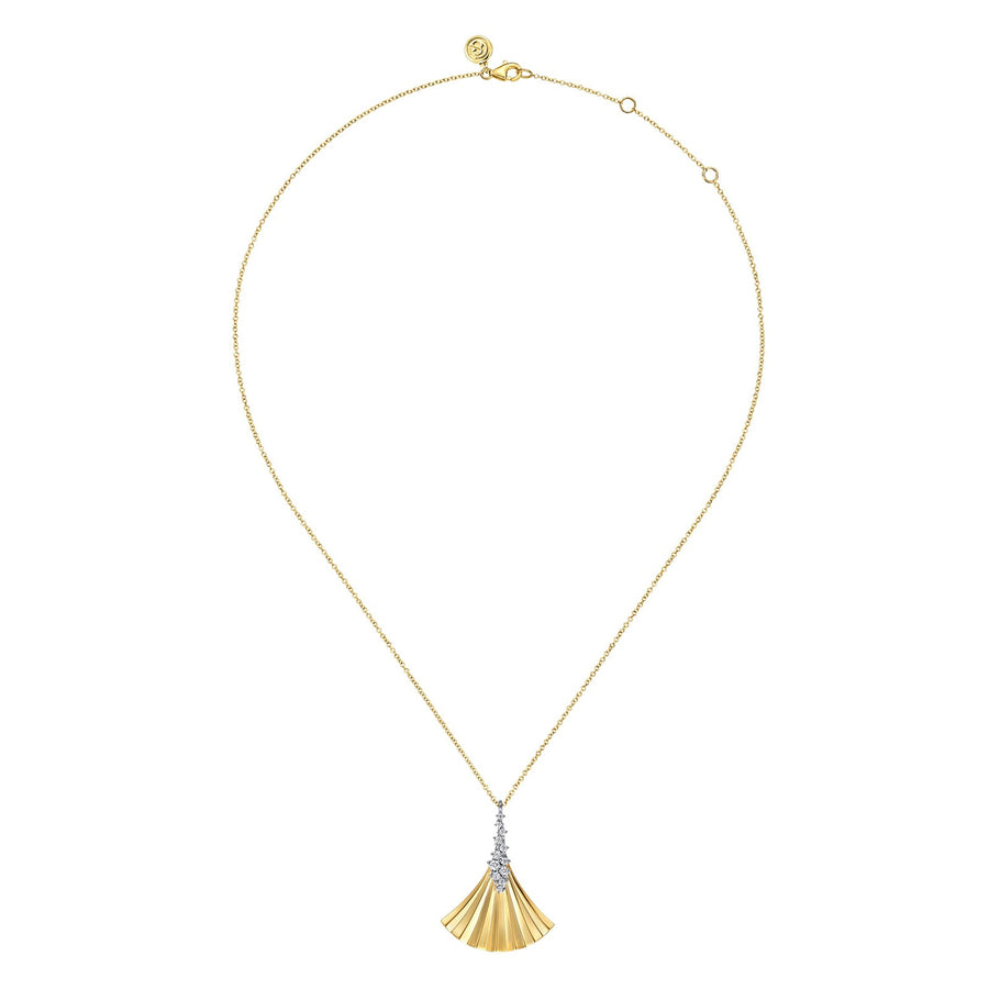 Gabriel & Co. Diamond and Diamond Cut Pendant Necklace - NK8012M45JJ