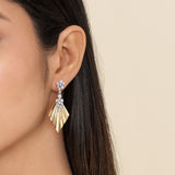 Gabriel & Co. Diamond and Diamond Cut Stud Drop Earrings-Gabriel & Co. Diamond and Diamond Cut Stud Drop Earrings - EG15518M45JJ