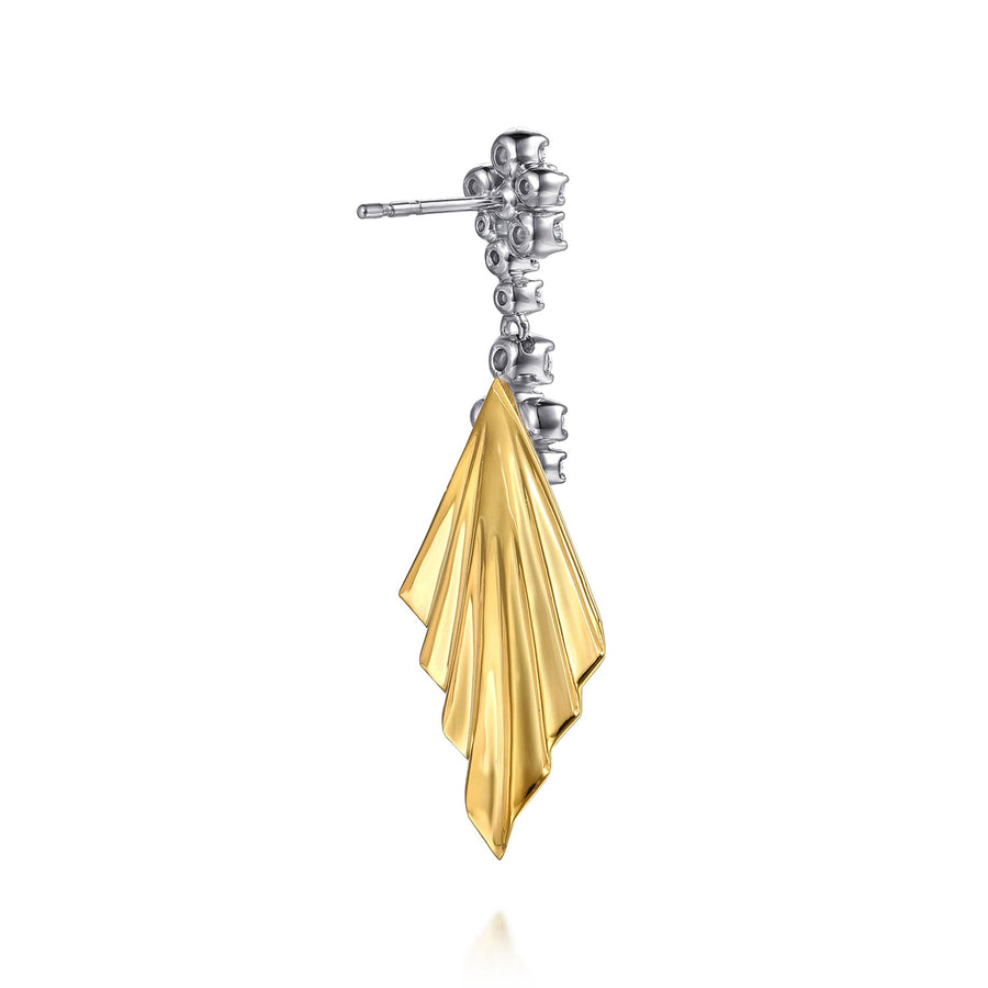 Gabriel & Co. Diamond and Diamond Cut Stud Drop Earrings - EG15518M45JJ