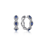 Gabriel & Co. Diamond and Sapphire Earrings-Gabriel & Co. Diamond and Sapphire Earrings - EG14264W45SA