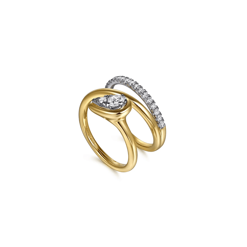 Gabriel & Co. Diamond Bypass Ring-Gabriel & Co. Diamond Bypass Ring - LR52802M45JJ