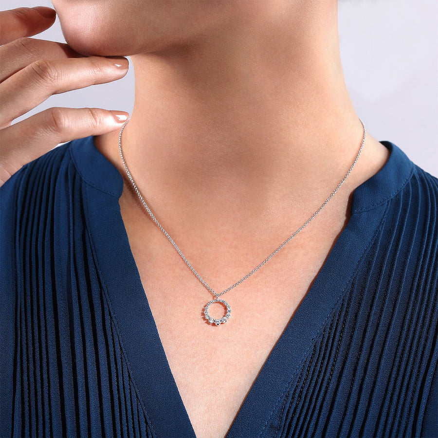 Gabriel & Co. Diamond Circle Pendant Necklace - NK6214W45JJ